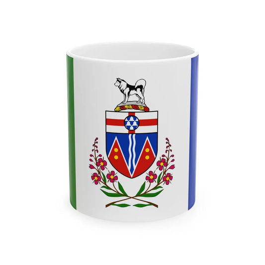 Flag of Yukon Canada - White Coffee Mug-11oz-Go Mug Yourself