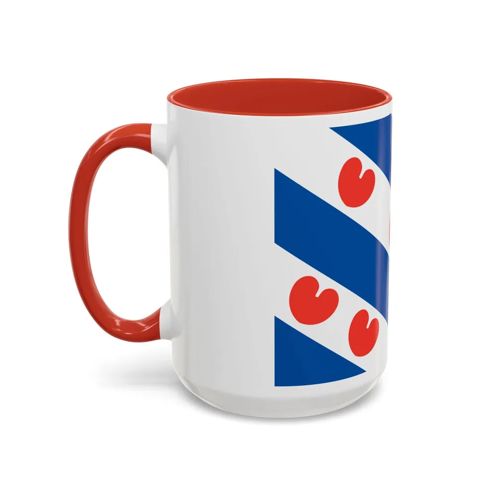 Flag of Friesland Netherlands - Accent Coffee Mug-Go Mug Yourself