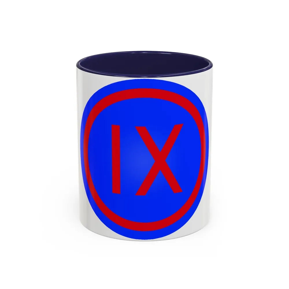 IX Corps (U.S. Army) Accent Coffee Mug-11oz-Navy-Go Mug Yourself