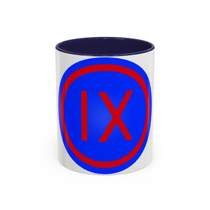 IX Corps (U.S. Army) Accent Coffee Mug-11oz-Navy-Go Mug Yourself