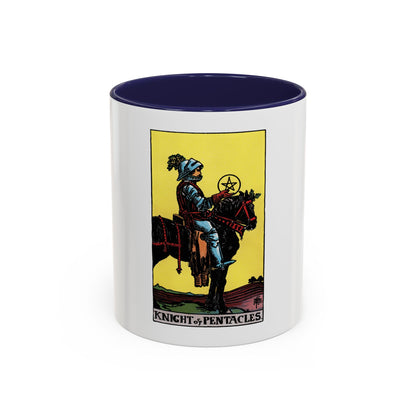 The Knight of Pentacles (Tarot Card) Accent Coffee Mug