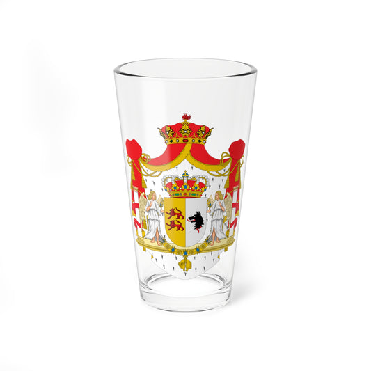 Escudo Casa de Osorio de Moscoso como grandes de España (Portugal) (Coat of Arms) Pint Glass 16oz