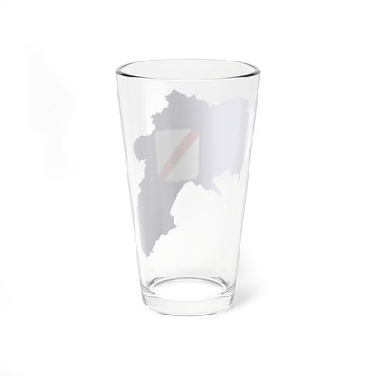 Flag map of Campania (Italy) Pint Glass 16oz