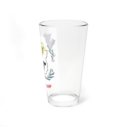 Flag map of Sankuru Province DRC (Congo) Pint Glass 16oz