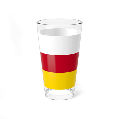 Flag of North Ossetia (Russia) Pint Glass 16oz