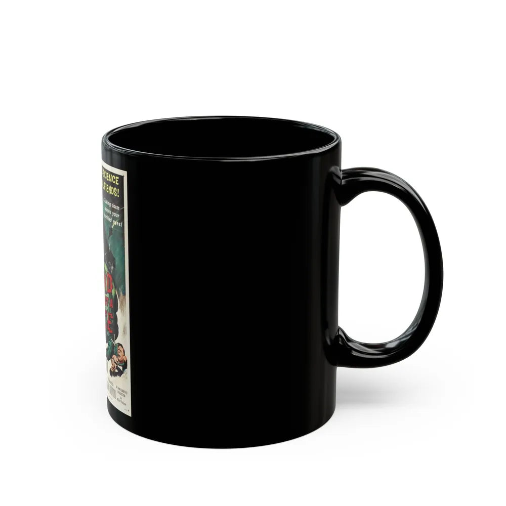 FIEND WITHOUT A FACE 1958 Movie Poster - Black Coffee Mug-Go Mug Yourself