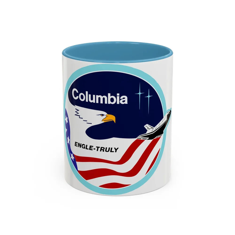 STS 2 (NASA) Accent Coffee Mug-11oz-Light Blue-Go Mug Yourself