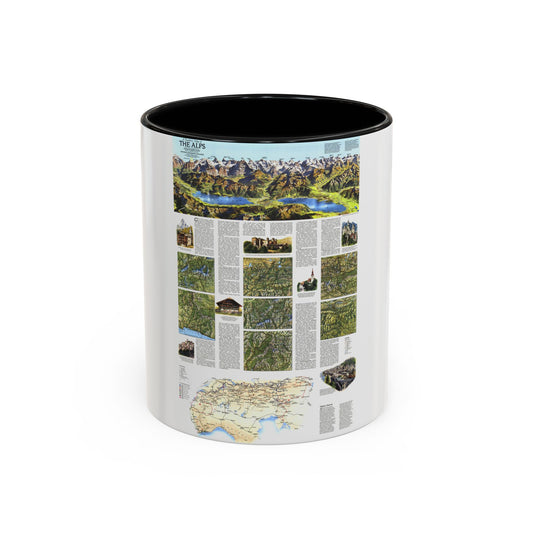 Alps, The - A Traveller's Map (1985) (Map) Accent Coffee Mug