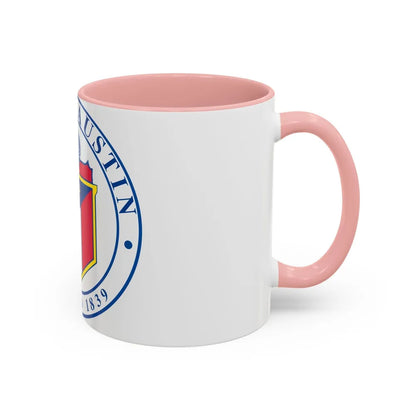 Seal of Austin TX - Accent Coffee Mug-Go Mug Yourself