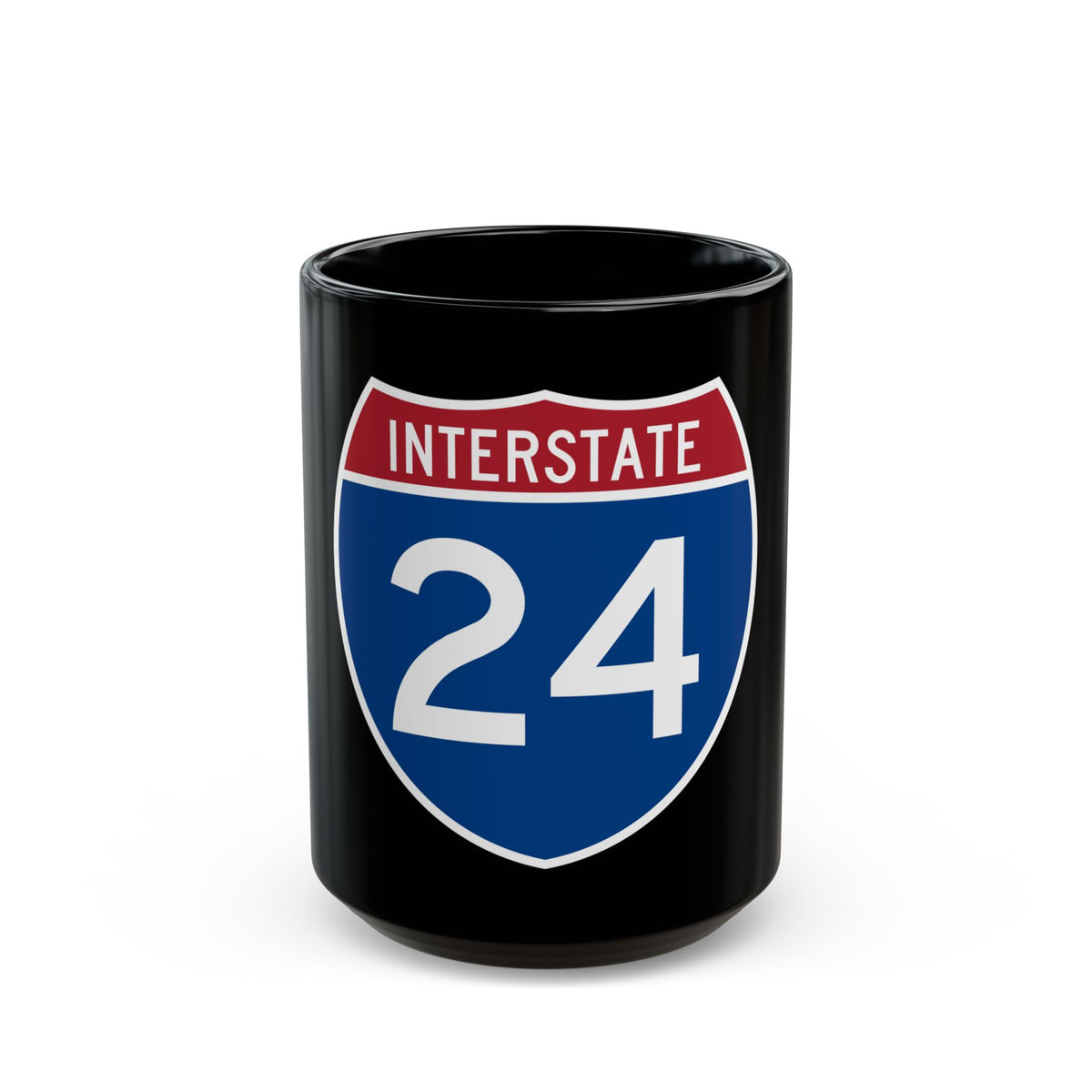 Interstate 24 (U.S. Highways) Black Coffee Mug