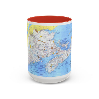 Canada - Maine, with the Maritime Provinces 1 (1975) (Map) Accent Coffee Mug