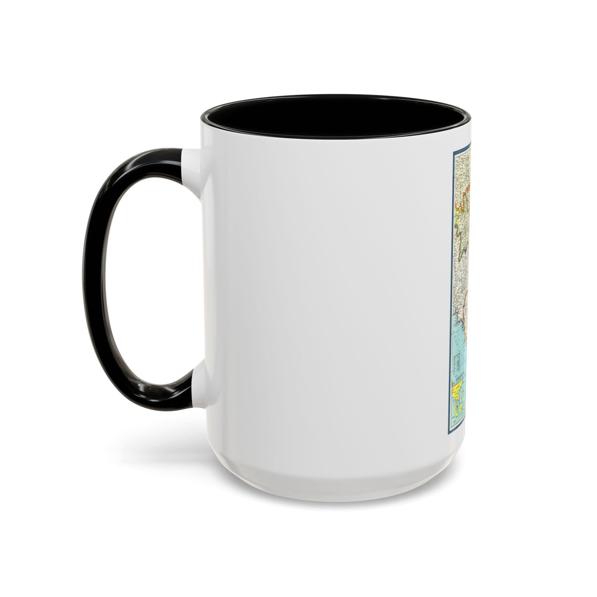 Asia - Viet Nam, Cambodia, Laos (1965) (Map) Accent Coffee Mug