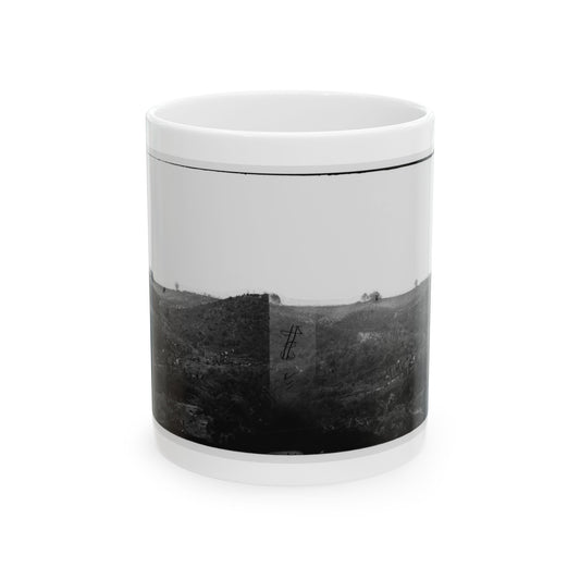 Belle Plain, Virginia. Encampment Of 7,000 Confederates In The  Punch Bowl (2) (U.S. Civil War) White Coffee Mug