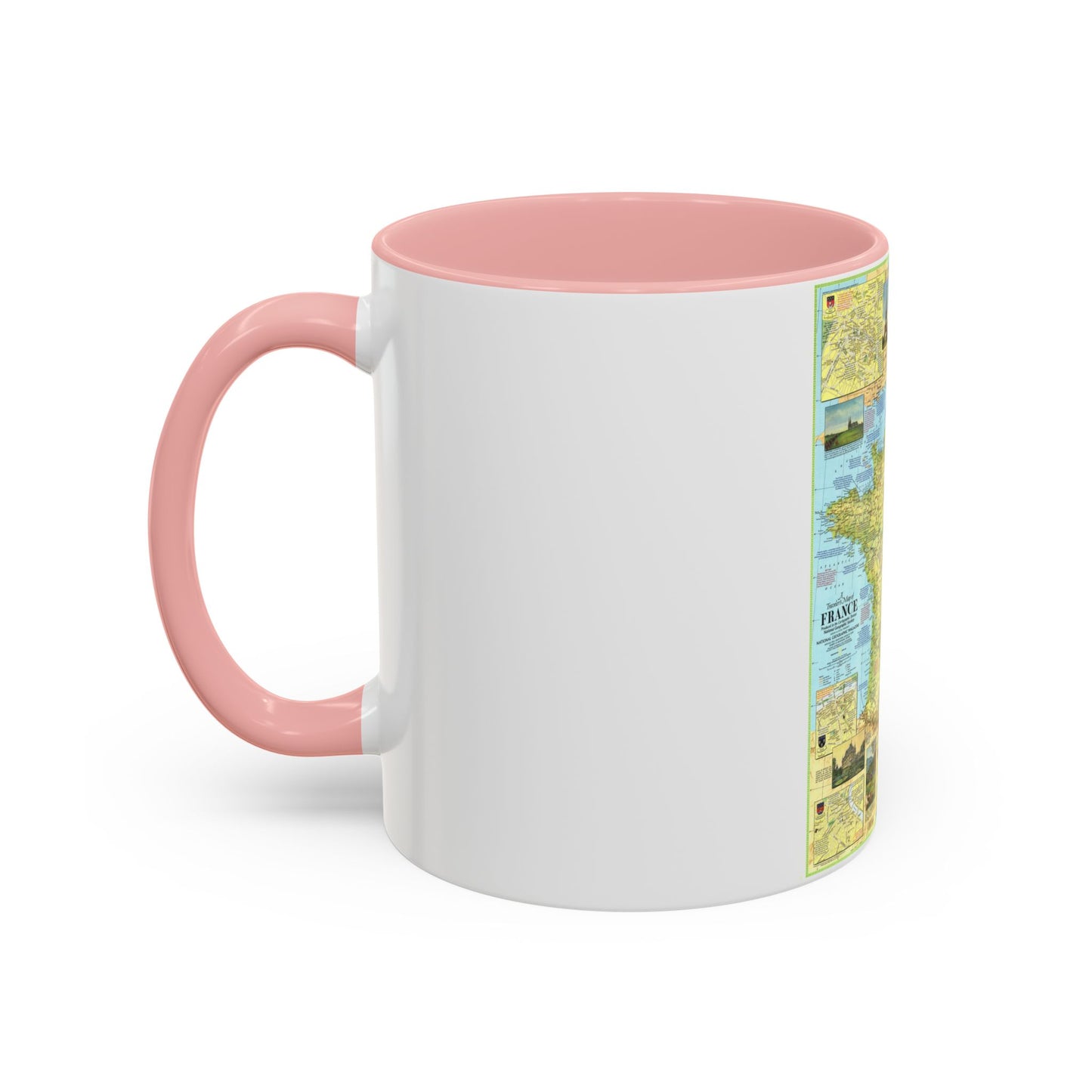 France - A Traveller's Map 1 (1971) (Map) Accent Coffee Mug