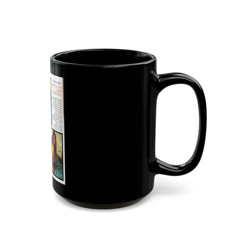 Julie Ege #244 (Vintage Female Icon) Black Coffee Mug-Go Mug Yourself