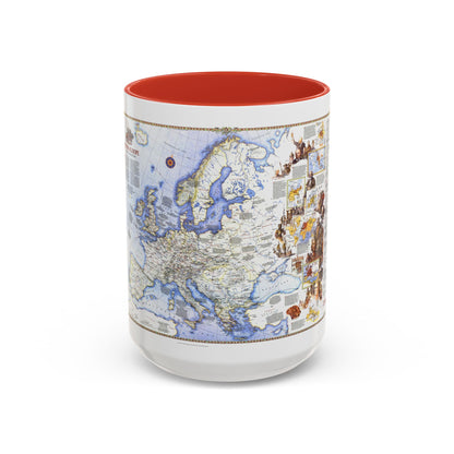 Europe - History The Major Turning Points (1983) (Map) Accent Coffee Mug