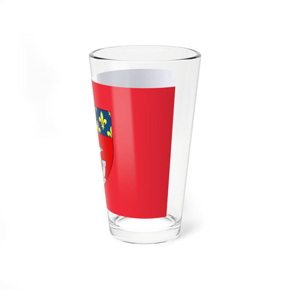 Flag of Paris with shield (France) Pint Glass 16oz