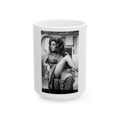 Diana Rigg #43 (Vintage Female Icon) White Coffee Mug-15oz-Go Mug Yourself