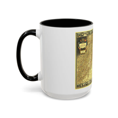 USA - Washington, Historic and Scenic (1939) (Map) Accent Coffee Mug