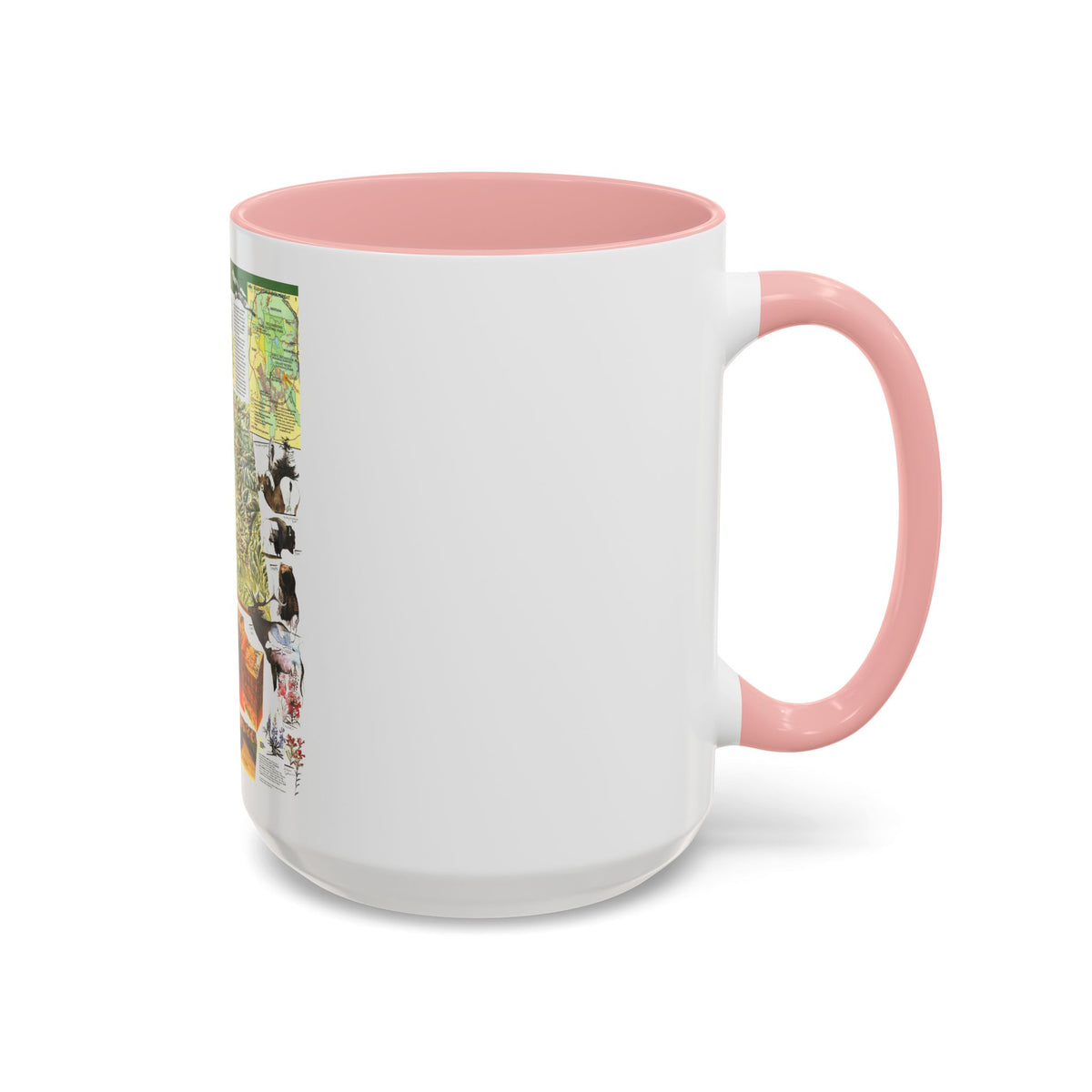 USA - Yellowstone and Grand Teton 2 (1989) (Map) Accent Coffee Mug