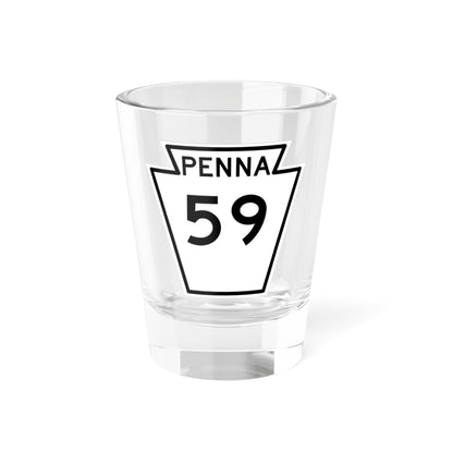 PA-59 1948 (Pennsylvania) (Road Sign) Shot Glass 1.5oz