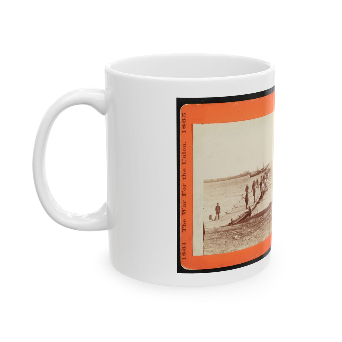 Building A Pontoon Bridge At Beaufort, S.C. 001 (U.S. Civil War) White Coffee Mug