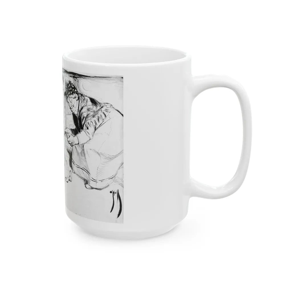 Feeding the Baby - White Coffee Mug-Go Mug Yourself