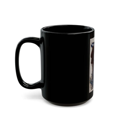 Couple Standing in Dunes, McCalls magazine story illustration - Black Coffee Mug-Go Mug Yourself