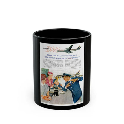 DC-8 Excitement ad, 1959 - Black Coffee Mug-11oz-Go Mug Yourself