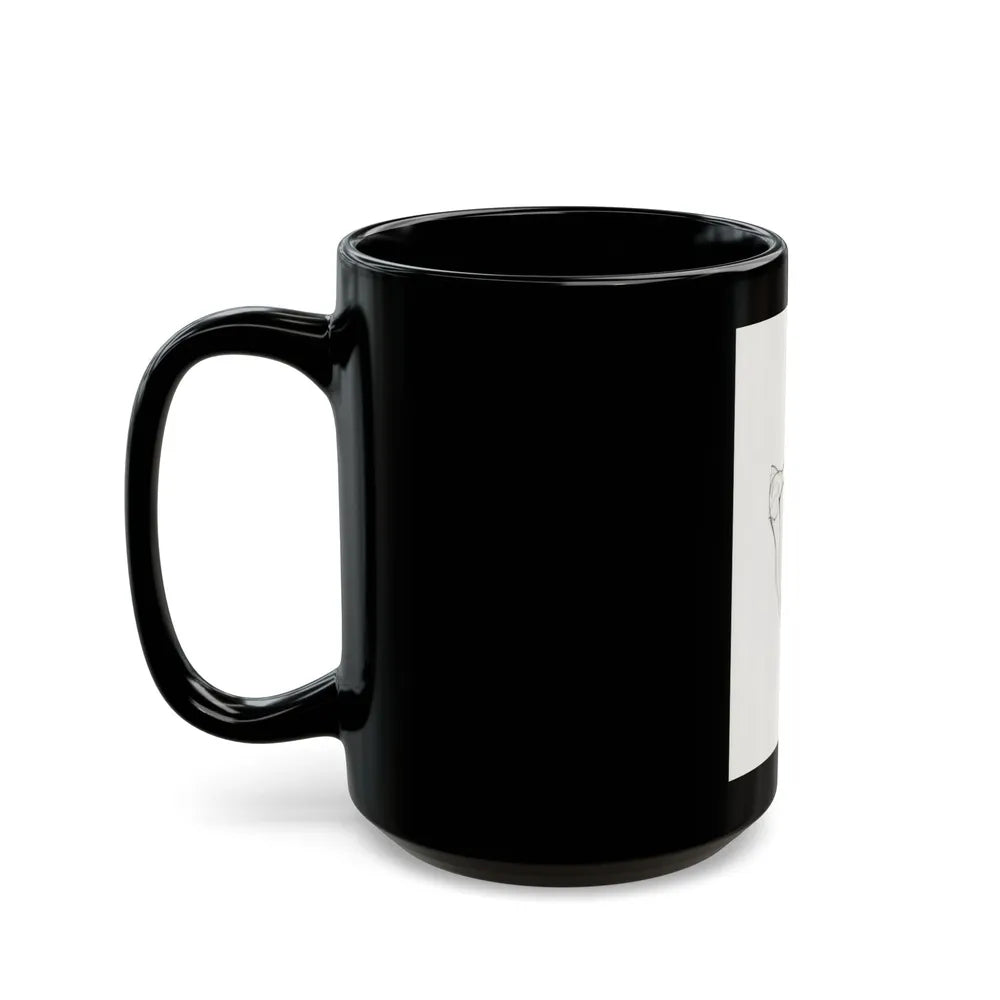 Cartoon Preliminary Pencil Illustration (2) - Black Coffee Mug-Go Mug Yourself