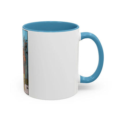 The 9 of Wands (Tarot Card) Accent Coffee Mug-Go Mug Yourself