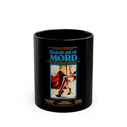 DRESSED TO KILL (DANISH) 1980 Movie Poster - Black Coffee Mug-11oz-Go Mug Yourself