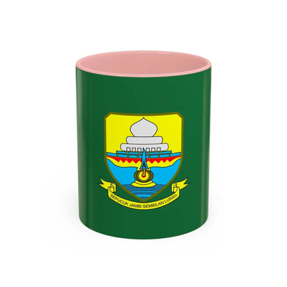 Flag of Jambi Indonesia - Accent Coffee Mug-11oz-Pink-Go Mug Yourself