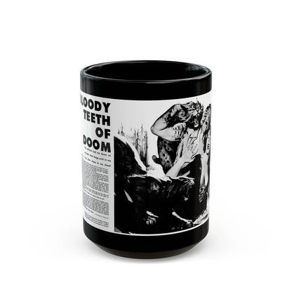 Bloody Teeth of Doom, Real Men, August 1967 - Black Coffee Mug-15oz-Go Mug Yourself