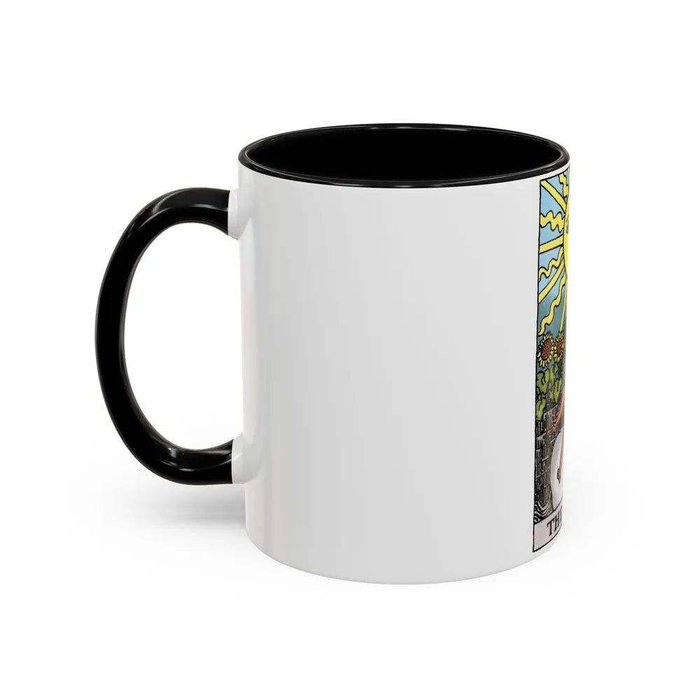 The Sun (Tarot Card) Accent Coffee Mug-Go Mug Yourself