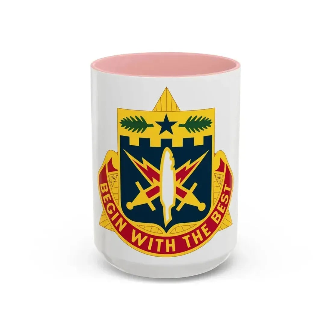 46th Adjutant General Battalion (U.S. Army) Accent Coffee Mug 15oz Pink - Go Mug Yourself