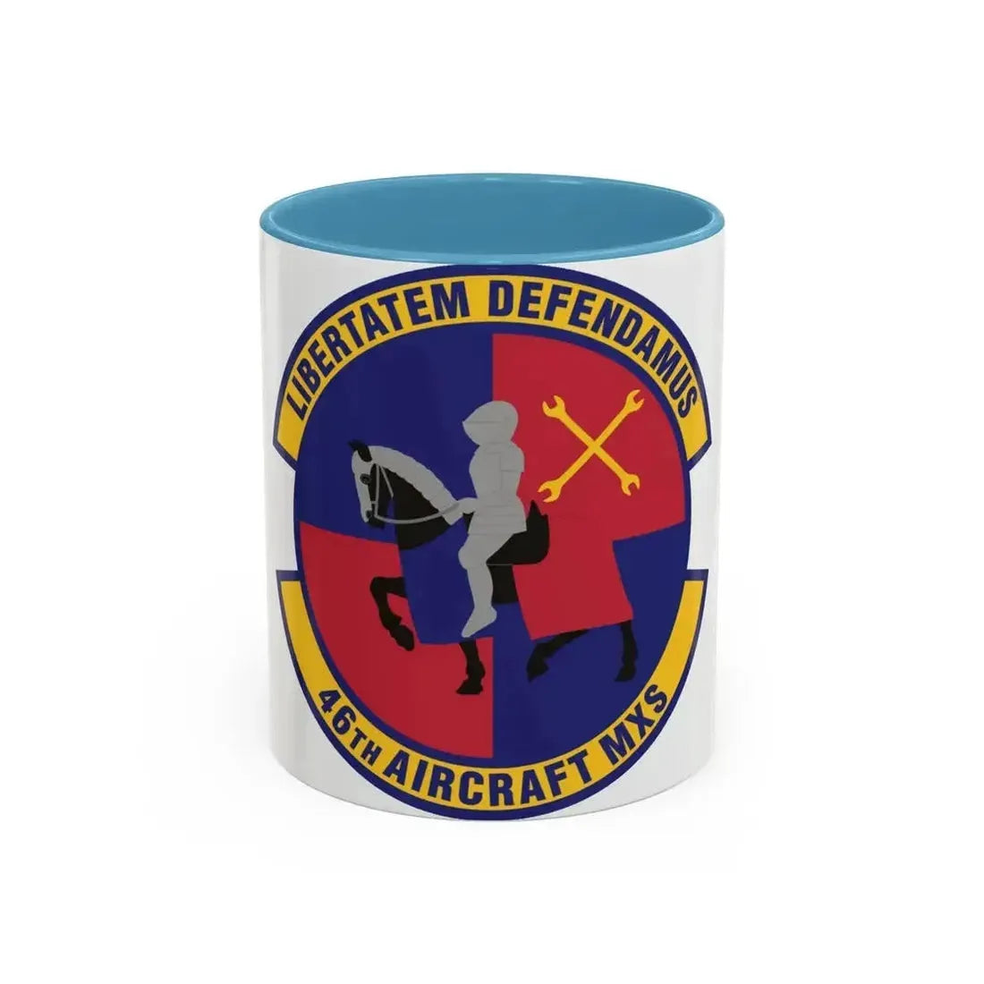 46th Aircraft Maintenance Squadron (U.S. Air Force) Accent Coffee Mug 11oz Light Blue - Go Mug Yourself