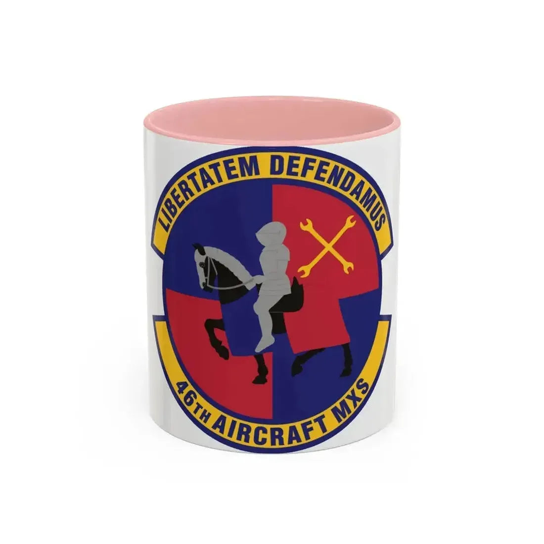 46th Aircraft Maintenance Squadron (U.S. Air Force) Accent Coffee Mug 11oz Pink - Go Mug Yourself