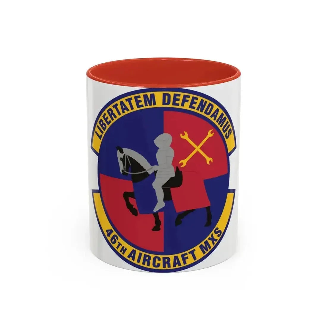 46th Aircraft Maintenance Squadron (U.S. Air Force) Accent Coffee Mug 11oz Red - Go Mug Yourself