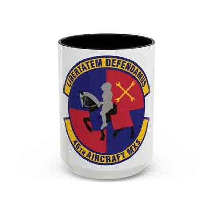46th Aircraft Maintenance Squadron (U.S. Air Force) Accent Coffee Mug 15oz Black - Go Mug Yourself