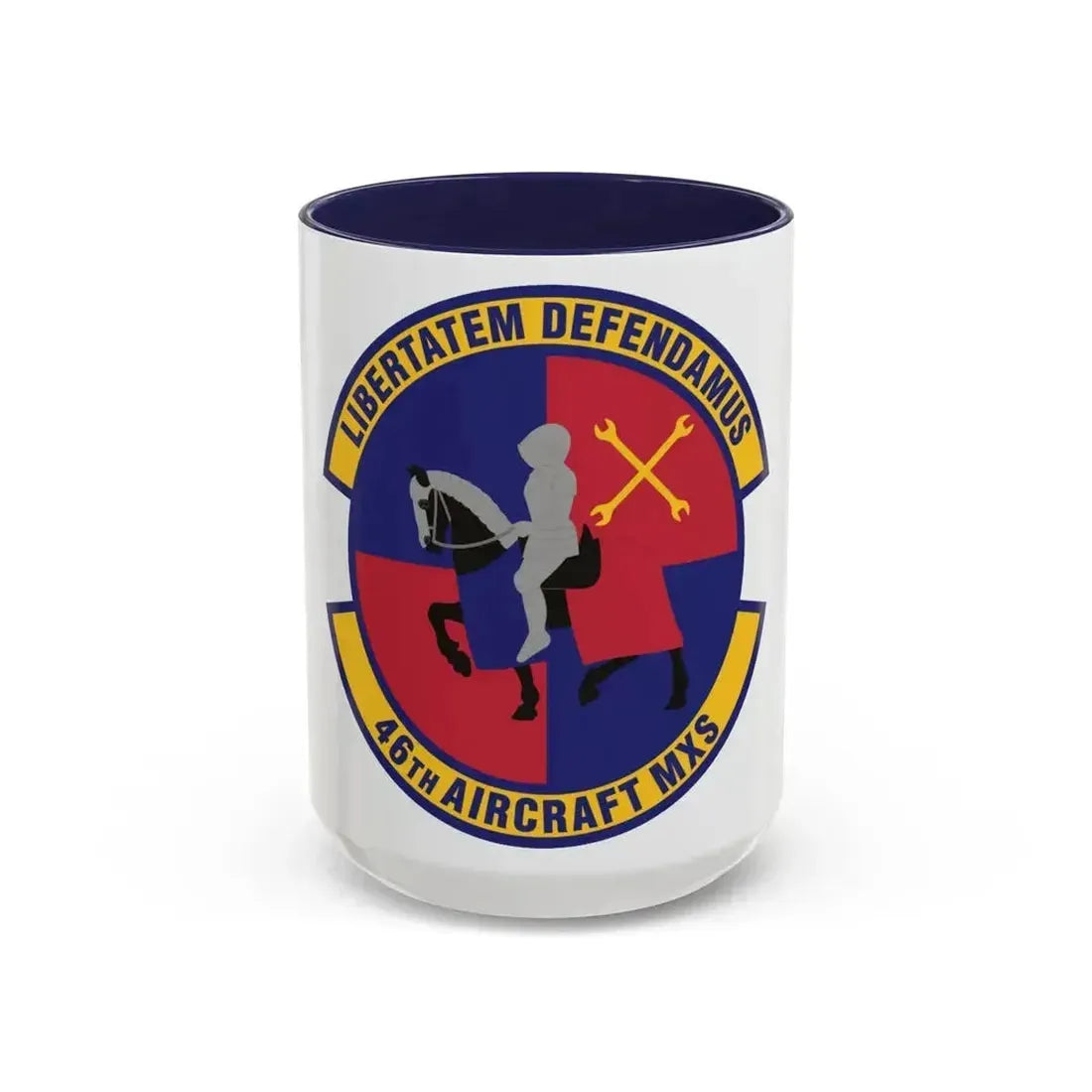 46th Aircraft Maintenance Squadron (U.S. Air Force) Accent Coffee Mug 15oz Navy - Go Mug Yourself
