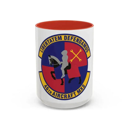 46th Aircraft Maintenance Squadron (U.S. Air Force) Accent Coffee Mug 15oz Red - Go Mug Yourself