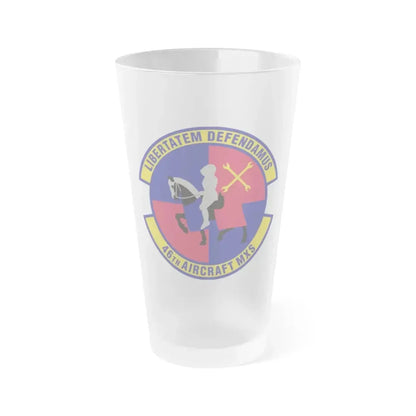 46th Aircraft Maintenance Squadron (U.S. Air Force) Frosted Pint Glass 16oz 16oz Frosted - Go Mug Yourself