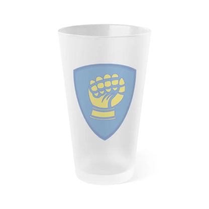 46th Infantry Division CSIB (U.S. Army) Frosted Pint Glass 16oz-Go Mug Yourself