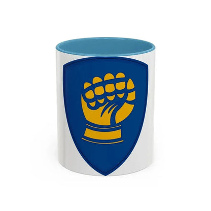 46th Infantry Division CSIB (U.S. Army) Accent Coffee Mug 11oz Light Blue - Go Mug Yourself