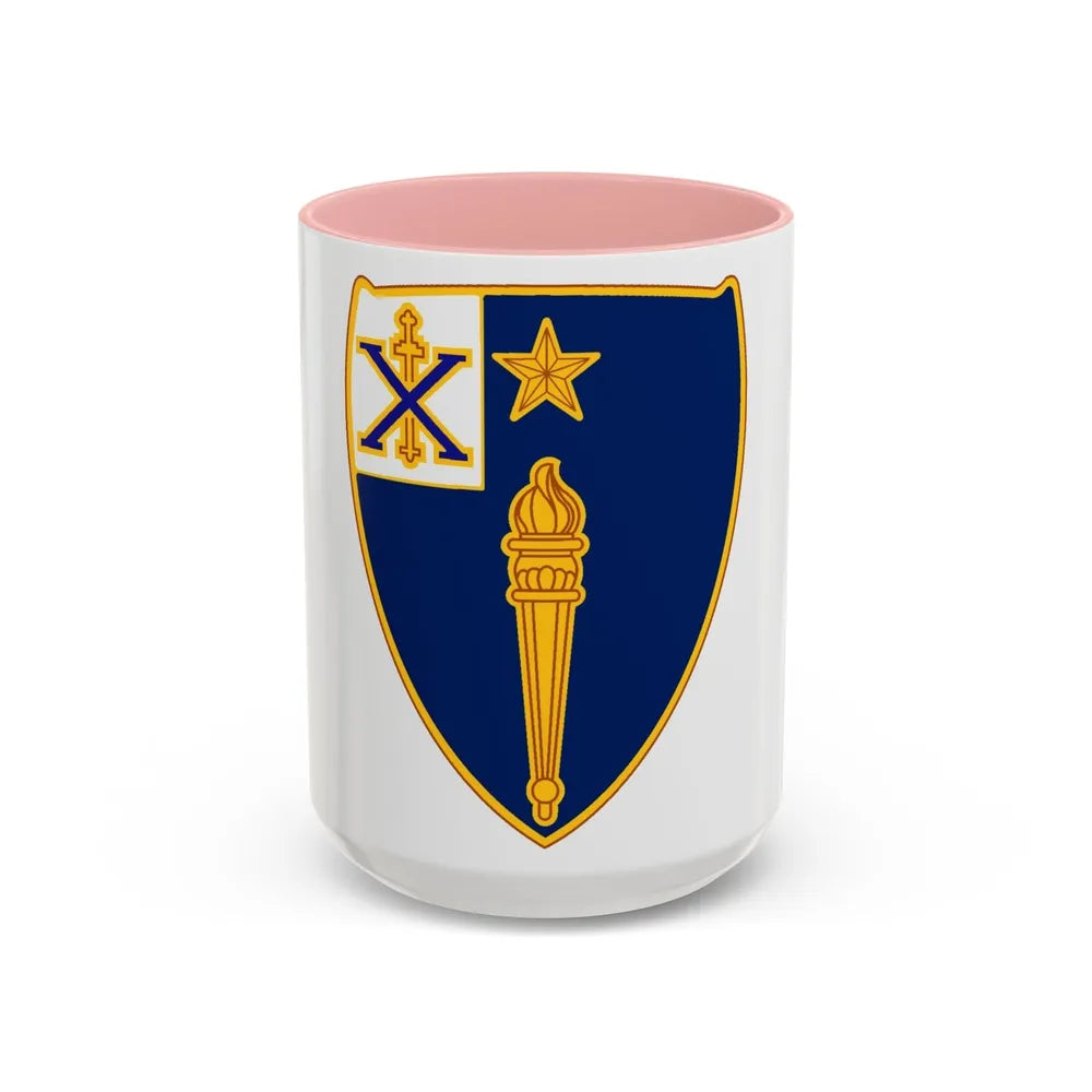 46th Infantry Regiment (U.S. Army) Accent Coffee Mug-15oz-Pink-Go Mug Yourself