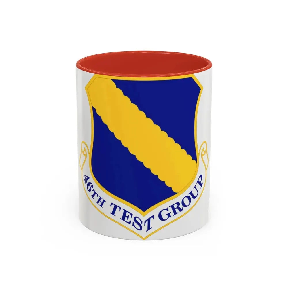 46th Test Group (U.S. Air Force) Accent Coffee Mug 11oz Red - Go Mug Yourself