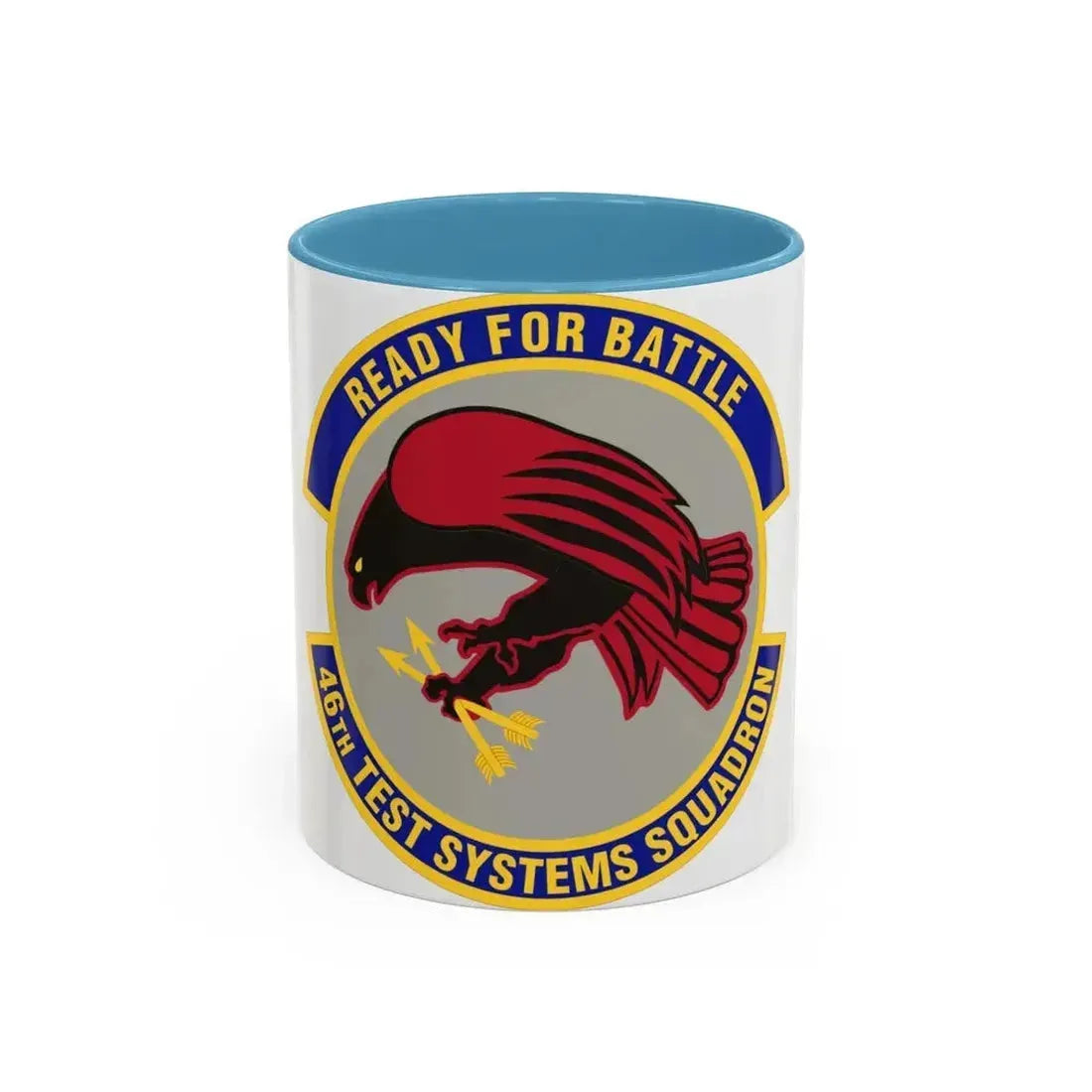 46th Test Systems Squadron (U.S. Air Force) Accent Coffee Mug 11oz Light Blue - Go Mug Yourself