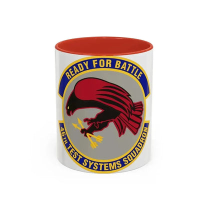 46th Test Systems Squadron (U.S. Air Force) Accent Coffee Mug 11oz Red - Go Mug Yourself