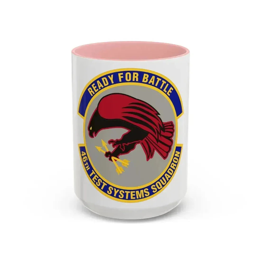 46th Test Systems Squadron (U.S. Air Force) Accent Coffee Mug 15oz Pink - Go Mug Yourself